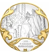 Szent Korona, a kereszt elferdülése, aranyozott érem, Magyarország