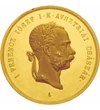 Ferenc József koronázása, aranyozott érme utánveretben