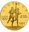 10 dollár, XXIII Olimpia,  Au 900, 16,718 g, 27 mm, USA, 1984