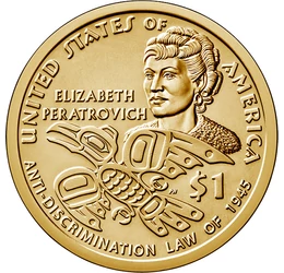 1 dollár, Elizabeth Peratrovich2020 USA
