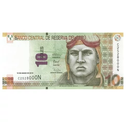 10 soles, José Abelardo, 2016 bj. Peru