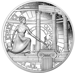 10 euró, Olimpiai láng,Ag,2020 Franciaország