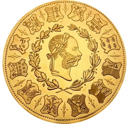 Ferenc József lövészegyleti győzelmi érme,4 dukát uv., Osztrák-Magyar Monarchia, 1873