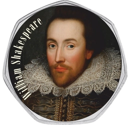 50 penny, William Shakespeare,2011 Nagy-Britannia
