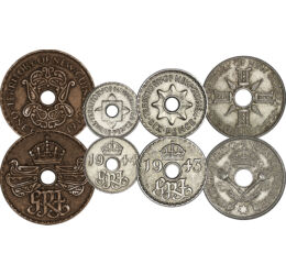1,3,6,penny, 1 shilling, 1938-1945 Új-Guinea