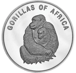 1000 schill. 2 gorilla, 2002-03 Uganda