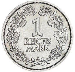 1 márka, Birodalmi sas, , Ag 500, 5 g, Német Birodalom, 1925-1927