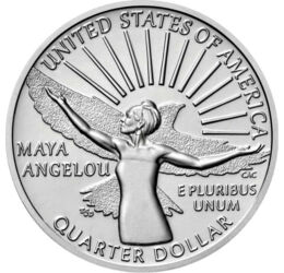 25 cent, Maya Angelau, , CuNi, 5,67 g, USA, 2022