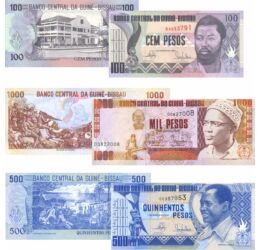 50, 100, 500, 1000 peso, , 0, 0, Guinea-Bissau, 1990-1993