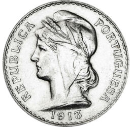  50 centavo, Frígiaisapkás nő, Ag, Portugália