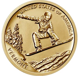 1 dollár, Snowboard-os, CuNi, 8,1 g, USA, 2022
