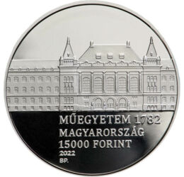 15000 forint, Műegyetem homlokzata, , , Ag 925, 31,46 g, Magyarország, 2022