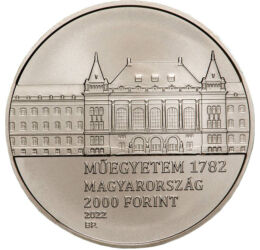 2000 forint, Műegyetem homlokzata, , , CuNi, 30,8 g, Magyarország, 2022