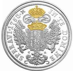 Lotharingiai Ferenc tallérja 1753, utánveret részaranyozva