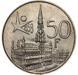 50 frank, Világkiállítás 1958, ez., Belgium