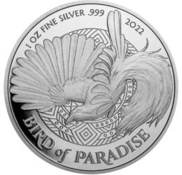 1 kina, Paradicsommadár, , Ag 999, 31,1 g, Pápua Új-Guinea, 2022