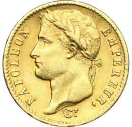  20 frank,I.Napoleon,1807-1815,arany, Franciaország