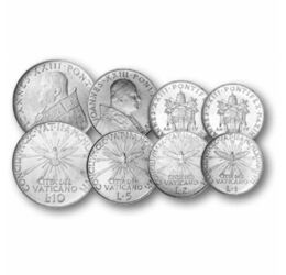 1, 2, 5, 10, 20, 50, 100 lira, , 0, 0, Vatikán, 1962