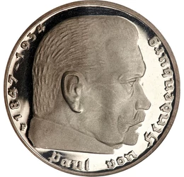  5 márka, Hindenburg, 1935-1936, Németország