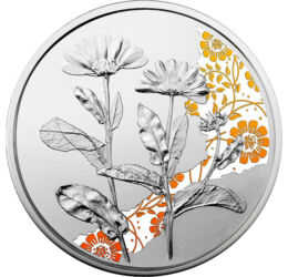 10 euró, Nő, körömvirág, pillangók, , , Ag 925, 15,551 g, Ausztria, 2022