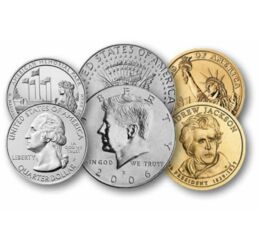 1, 5 cent, 1/10, 1/4, 1/2, 1 dollár, , 0, 0, USA, 1971-2019