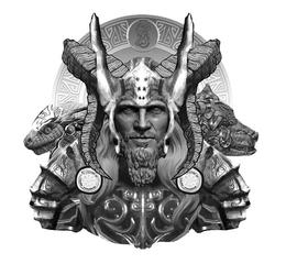 2 cedi, Loki, Fenrir farkas, Jörmungand kígyó, CuNi, 35 g, Ghána, 2023