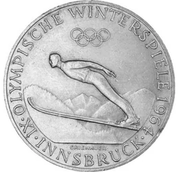 A/ 50 schilling, Olimpia síugró, Ausztria
