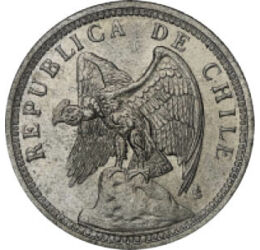 1 peso, Kondorkeselyű, CuNi, 10 g, Chile, 1933