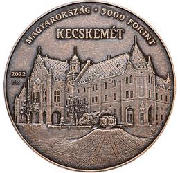 3000 forint, Kecskeméti Városháza épülete, , , CuNi, 29,5 g, Magyarország, 2022