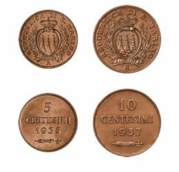 5,10 centesimi, , 0, 0, San Marino, 1935-1938