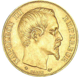  20 frank, III. Napóleon, Au,1853-60, Franciaország