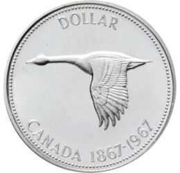 1 dollár, Vadkacsa, , , Ag 800, 23,33 g, Kanada, 1967