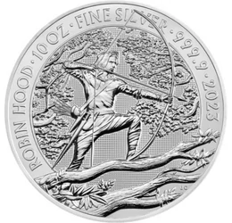 10 font, Robin Hood, , színsúly, Ag 9999, 311 g, Nagy-Britannia, 2023