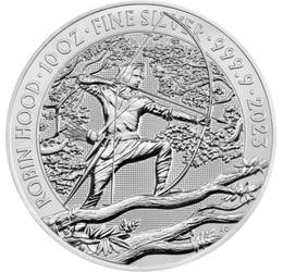 10 font, Robin Hood, , színsúly, Ag 9999, 311 g, Nagy-Britannia, 2023