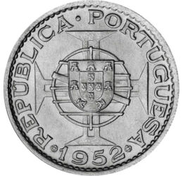 20 escudo, Címer, , Ag 720, 10 g, Angola, 1952-1955