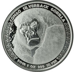  5000 frank,Ez.hátú Gorilla, ez,2018, Kongó
