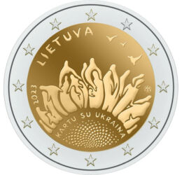 2 euró, Stilizált napraforgó, , CuNi, 8,5 g, Litvánia, 2023