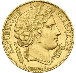  20 frank, Ceres, 1849-1851, arany, Franciaország
