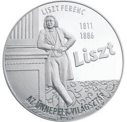 Liszt Ferenc - Az ünnepelt világsztár, ezüstözött érem