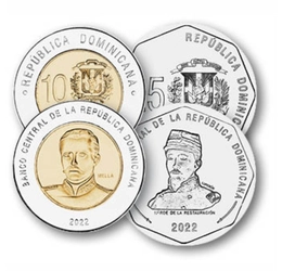 1, 5, 10, 25 peso, , 0, 0, Dominikai Köztársaság, 2022