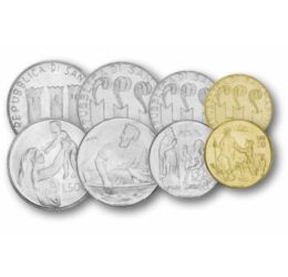 1, 2, 5, 10, 20, 50, 100, 500 líra, , 0, 0, San Marino, 1972