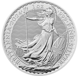 2 font, Britannia, , színsúly, Ag 999, 31,1 g, Nagy-Britannia, 2024