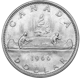  1 dollár, "Kenu", 1965, ezüst, Kanada