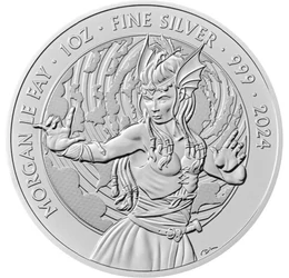 2 font, Morgana, , Ag 999, 31,1 g, Nagy-Britannia, 2024