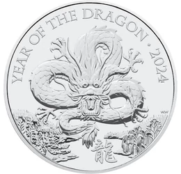 5 font, Sárkány ábrázolás, CuNi, 28,28 g, Nagy-Britannia, 2024