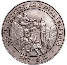 100 éves a béke, 2000 forint, Magyarország, 2018