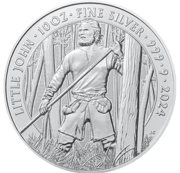 10 font, Kicsi John, , színsúly, Ag 9999, 311 g, Nagy-Britannia, 2024