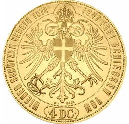  Ferenc József 4 dukát, 1873 UV, Osztrák-Magyar Monarchia