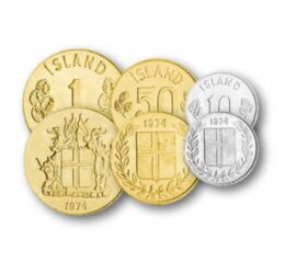 10, 50 aurar, 1, 5, 10, 50 korona, , 0, 0, Izland, 1970-1980