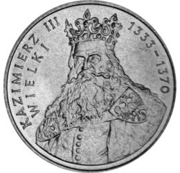 100 zloty, Nagy Kázmér király portréja, , CuNi, 10,80 g, Lengyelország, 1987